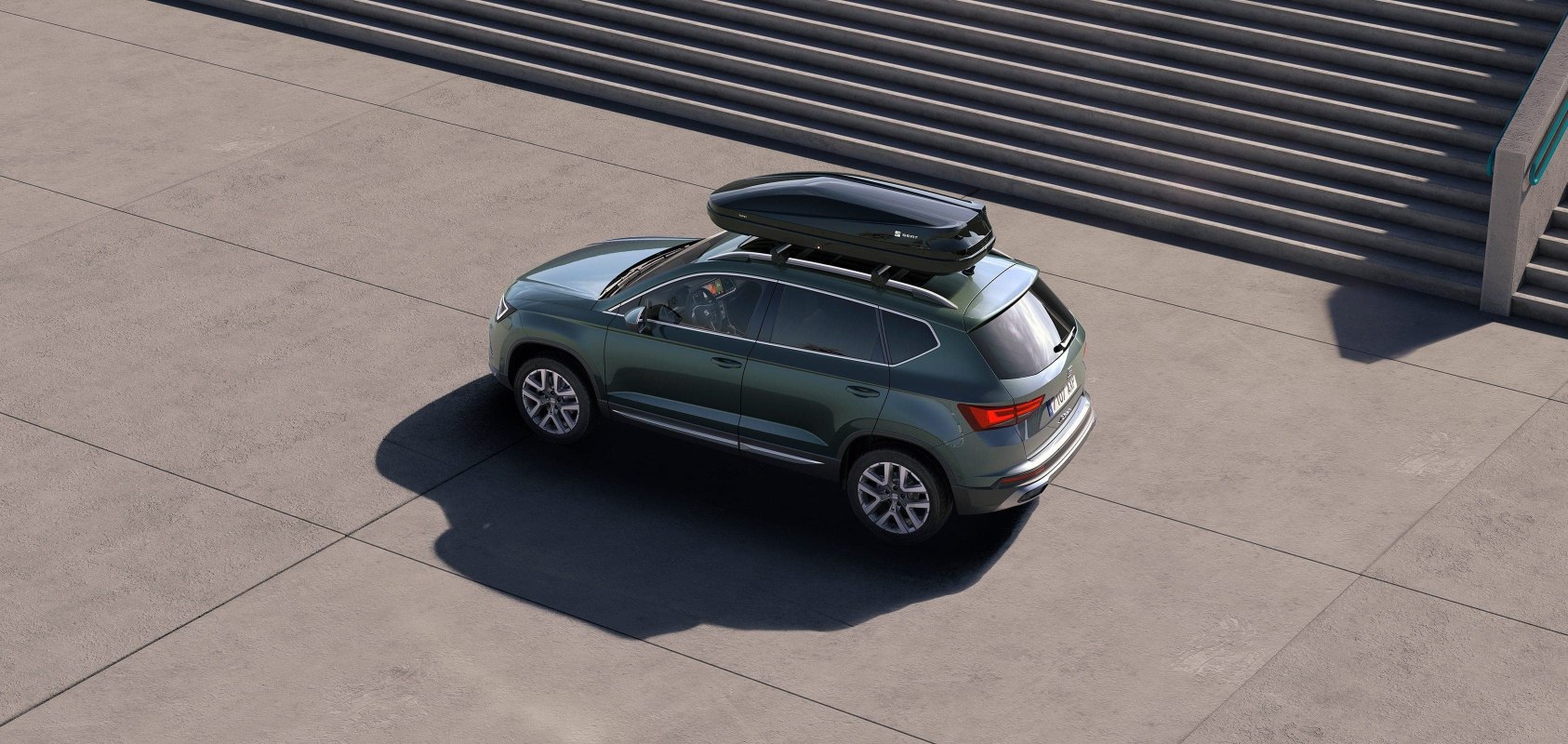 SEAT Ateca SUV with roof box accessory