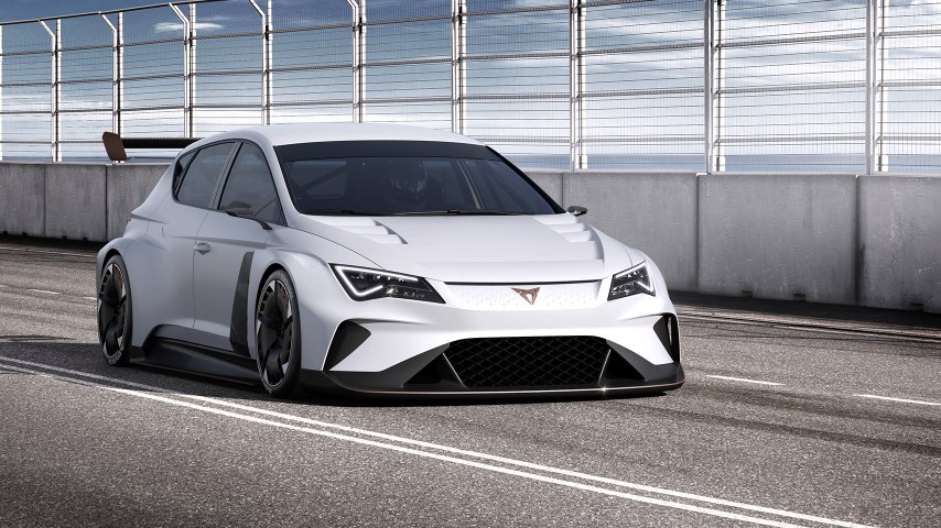 SEAT Web Conference at the Geneva Motor Show – CUPRA car frontside