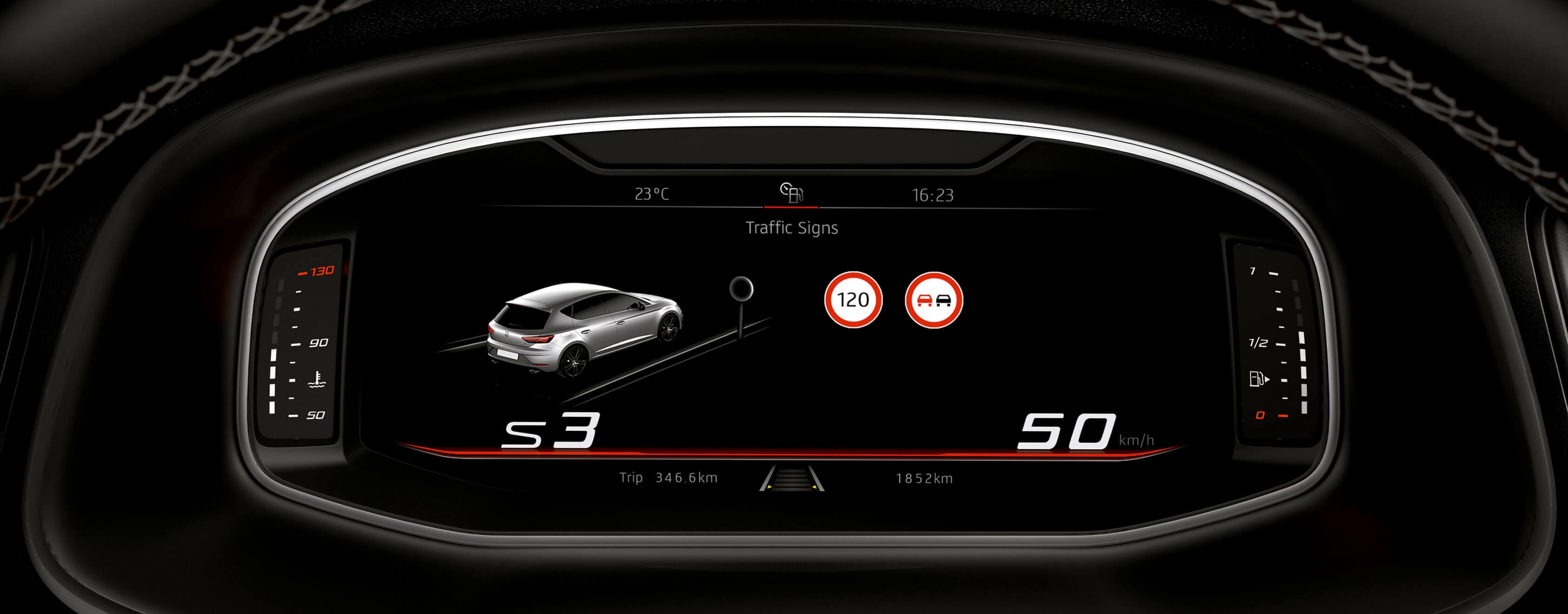 SEAT Leon CUPRA sports car traffic sign recognition – SEAT CUPRA Safety