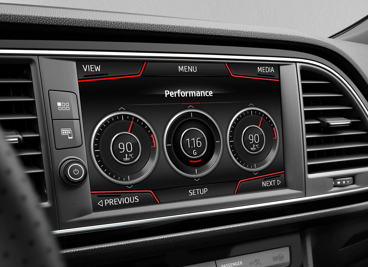 SEAT Leon CUPRA sports car sport HMI – SEAT CUPRA Technology