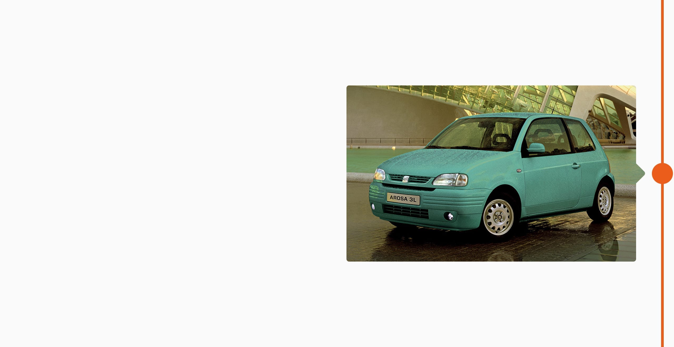 SEAT brand history 1997 - SEAT Arosa car blue