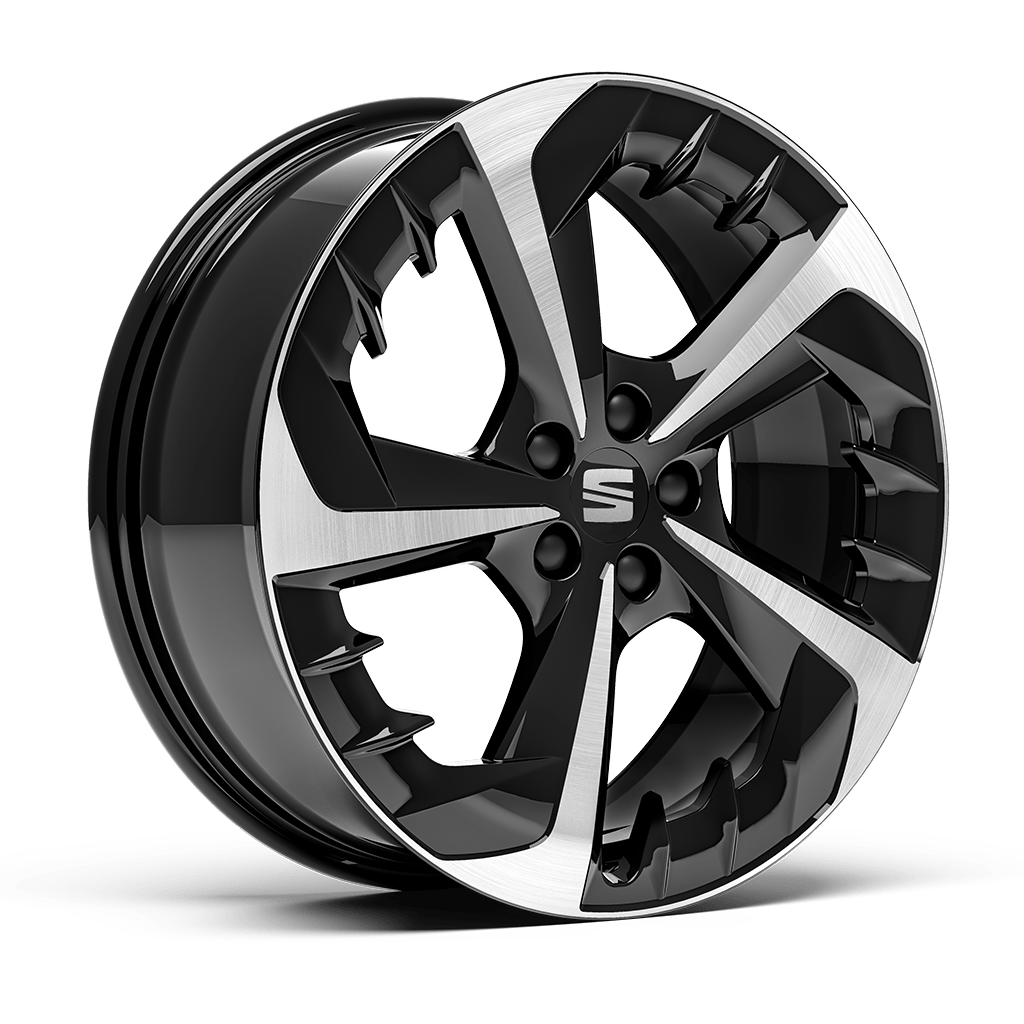 New SEAT Ibiza Performance alloy wheel 18 inch Black R Machined 