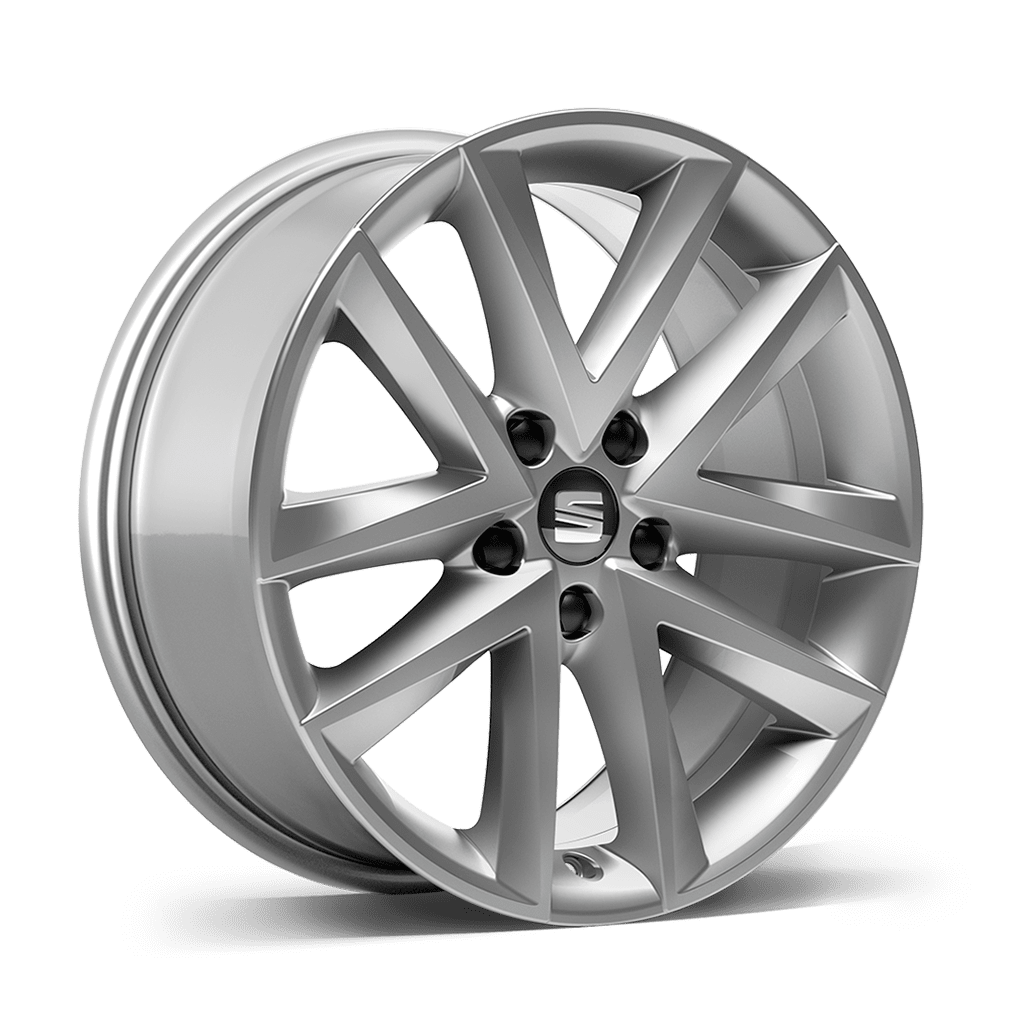 SEAT Tarraco SUV 7 seater design alloy wheels 17 inch brilliant silver