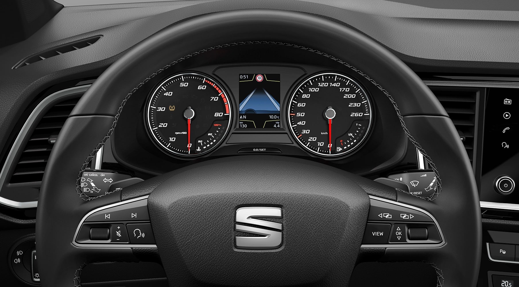 SEAT Tyre-pressure monitoring display