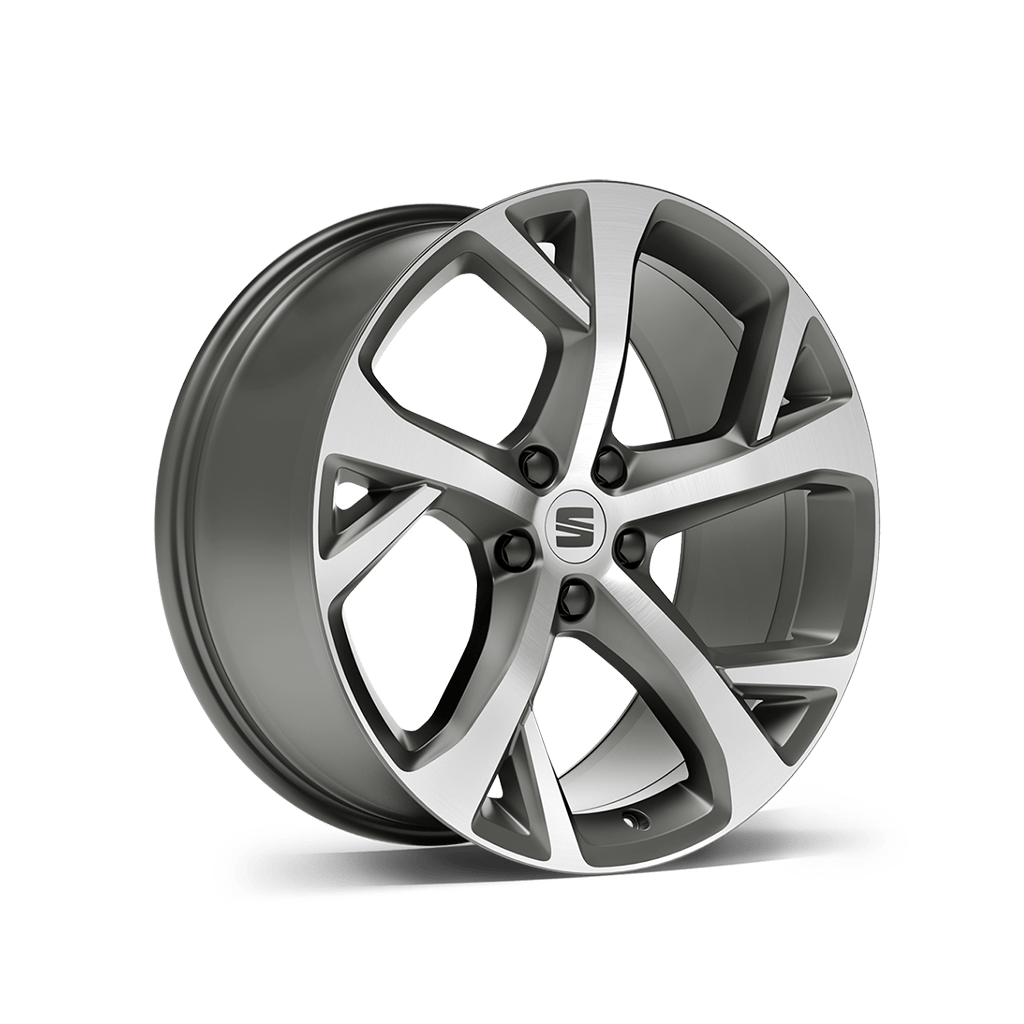 SEAT Tarraco SUV 7 seater design alloy wheels 19 inch machined Cosmo Grey